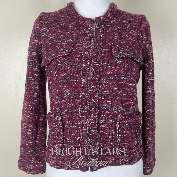 Etoile Isabel Marant Ariana Knitted Cotton Blend Jacket ASO Emma Watson Tweed - Picture 5 of 14